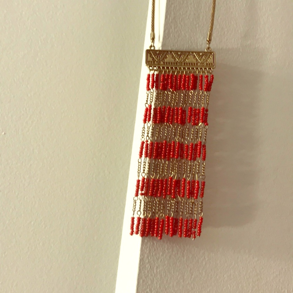 Long Boho Beaded Necklace